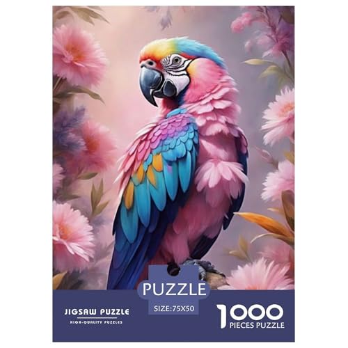 1000-teiliges Puzzle mit Tierkunst und Vögeln für Erwachsene, Puzzle, Lernspiel, Herausforderungsspielzeug, 1000 Stück (75 x 50 cm) von LMYmoney