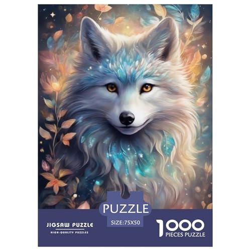 1000-teiliges Puzzle mit Tiermotiv, Fuchs, für Erwachsene und Teenager, Lernspiele für zu Hause, DIY-Spielzeug, 1000 Stück (75 x 50 cm) von LMYmoney