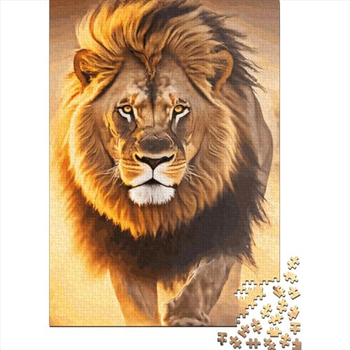 1000-teiliges Puzzle mit bemaltem Löwenmotiv für Kinder, Puzzle für Erwachsene, Lernspiele für zu Hause, DIY-Spielzeug, 1000 Stück (75 x 50 cm) von LMYmoney