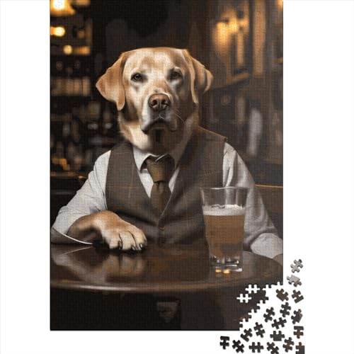 1000-teiliges Puzzle mit gelbem Labrador für Kinder, Puzzle für Erwachsene, Lernspiele für zu Hause, DIY-Spielzeug, 1000 Stück (75 x 50 cm) von LMYmoney