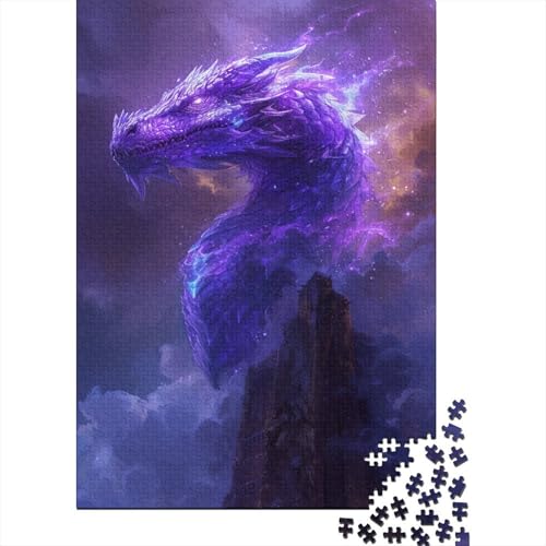 1000-teiliges Puzzle mit grünem Drachen für Erwachsene, Puzzle für Kinder, ab 14 Jahren, 1000 Teile (75 x 50 cm) von LMYmoney