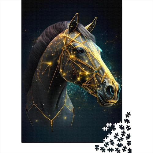 1000-teiliges Puzzle mit schönem Pferd, großes Puzzle, Spielzeug, Geschenk, pädagogisches, intellektuelles, lustiges Familienspiel, 1000 Teile (75 x 50 cm) von LMYmoney