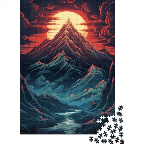 1000-teiliges Puzzle zum Thema Berg und Everest für Kinder, Puzzle, Lernspiel, Herausforderungsspielzeug, 1000 Stück (75 x 50 cm) von LMYmoney