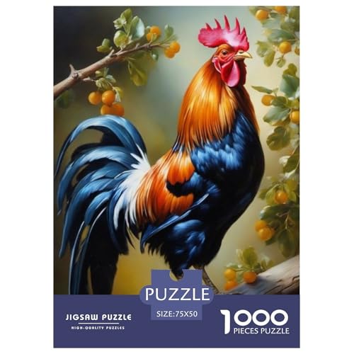 1000-teiliges Tierkunst-Vogel-Puzzle für Erwachsene, Holzpuzzle für Erwachsene, Lernspiel, Herausforderungsspielzeug, 1000 Stück (75 x 50 cm) von LMYmoney