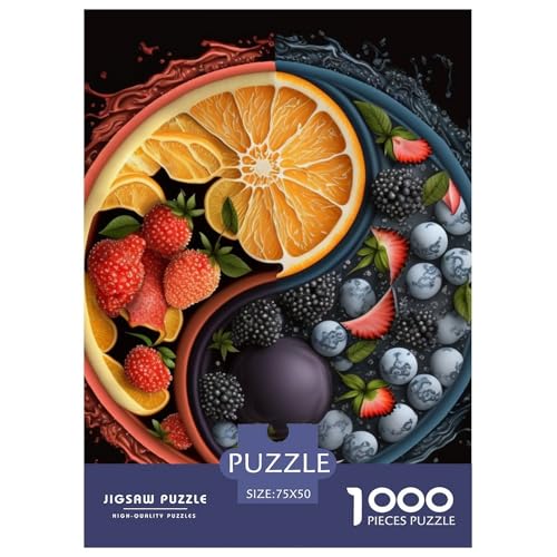 1000-teiliges Yin-Yang-Art-Puzzle für Erwachsene, Holzpuzzles für Teenager, Geschenke, einzigartige Heimdekoration und Geschenke, 1000 Stück (75 x 50 cm) von LMYmoney