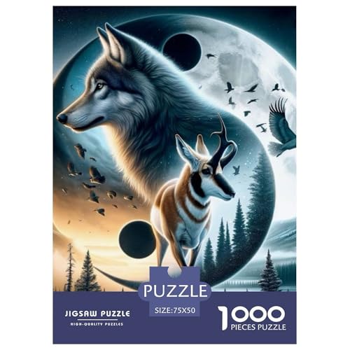 1000-teiliges Yin-Yang-Art-Puzzle für Erwachsene, Holzpuzzles für Teenager, Geschenke, einzigartige Heimdekoration und Geschenke, 1000 Stück (75 x 50 cm) von LMYmoney