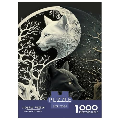 1000-teiliges Yin-Yang-Art-Puzzle für Erwachsene, Puzzle, Lernspiel, Herausforderungsspielzeug, 1000 Stück (75 x 50 cm) von LMYmoney