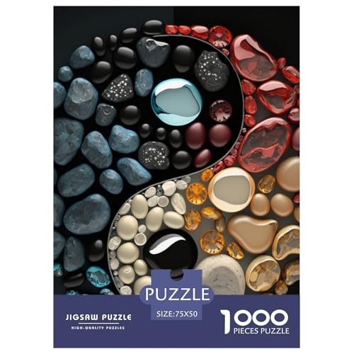 1000-teiliges Yin-Yang-Art-Puzzle für Erwachsene, Puzzle für Erwachsene, ab 14 Jahren, 1000 Teile (75 x 50 cm) von LMYmoney