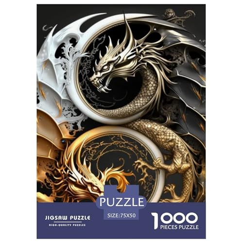 1000-teiliges Yin-Yang-Art-Puzzle für Erwachsene, Puzzle für Erwachsene, ab 14 Jahren, 1000 Teile (75 x 50 cm) von LMYmoney