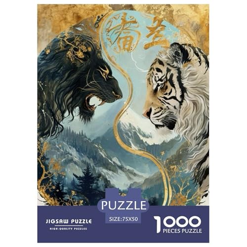 1000-teiliges Yin-Yang-Art-Puzzle für Erwachsene, Puzzles, Lernspielzeug, 1000 Stück (75 x 50 cm) von LMYmoney