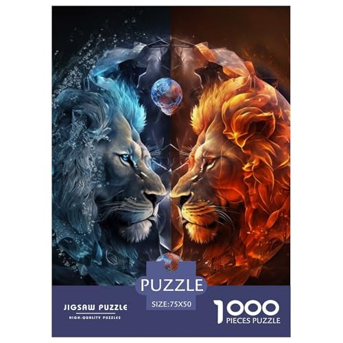 1000-teiliges Yin-Yang-Art-Puzzle für Erwachsene Teenager, Holzpuzzle, nachhaltiges Puzzle für Erwachsene | Spiele 1000 Stück (75 x 50 cm) von LMYmoney