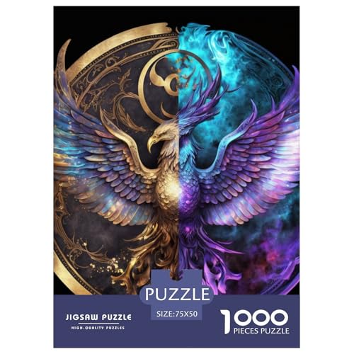 1000-teiliges Yin-Yang-Kunstpuzzle für Erwachsene, Holzpuzzles, Puzzles für Erwachsene, Lernspiel, Herausforderungsspielzeug, 1000 Stück (75 x 50 cm) von LMYmoney