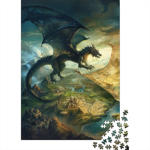 300-teiliges Drachen-Puzzle für Erwachsene, Teenager, Puzzle, Erwachsenen-Puzzle, Lernspielzeug, 300 Teile (40 x 28 cm) von LMYmoney