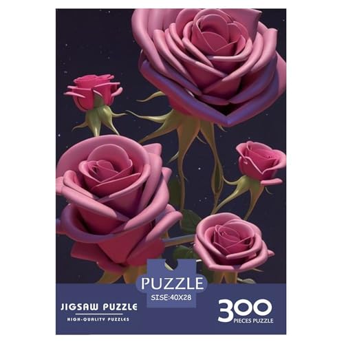 300-teiliges Kunst-Blumen-Puzzle für Erwachsene, Holzpuzzle für Erwachsene, Teenager, Mann, Frau, Geschenk, 300 Stück (40 x 28 cm) von LMYmoney