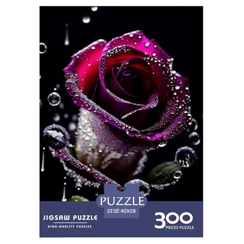 300-teiliges Kunst-Blumen-Puzzle für Erwachsene Teenager, Holzpuzzle, nachhaltiges Puzzle für Erwachsene | Spiele 300 Teile (40 x 28 cm) von LMYmoney