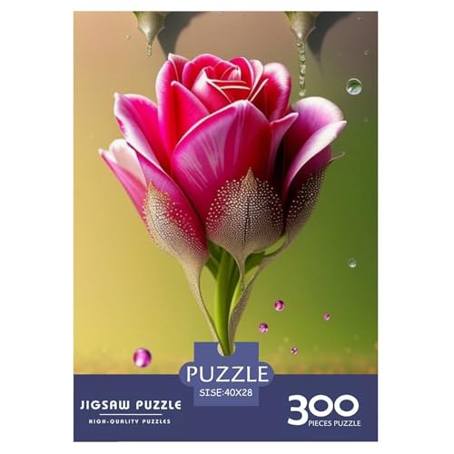 300-teiliges Kunst-Blumen-Puzzle für Erwachsene und Teenager, Holzpuzzle für Familienspaß und Spieleabend, 300 Teile (40 x 28 cm) von LMYmoney