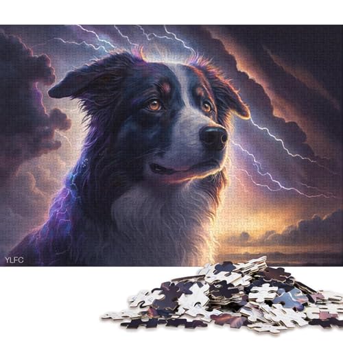 300-teiliges Puzzle, Fantasy-Art, Border Collie, Puzzle für Kinder, Brettpuzzle, anspruchsvolles Spiel, 300 Teile (40 x 28 cm) von LMYmoney