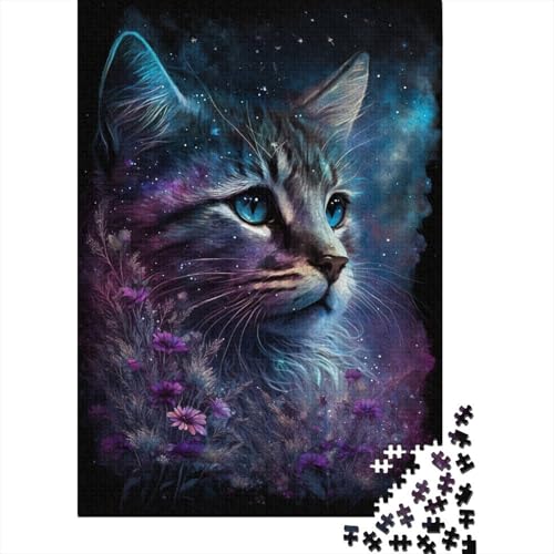 300-teiliges Puzzle, Weltraum, Katzen, Blumen, Puzzle, Heim-Wanddekoration, Lernspielzeug, Geschenk für Familienspiel, 300 Stück (40 x 28 cm) von LMYmoney