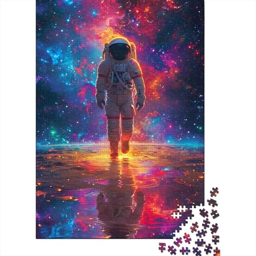 300-teiliges Puzzle „Astronaut im Weltraum“ für Erwachsene und Teenager, Holzpuzzle, 300 Teile (40 x 28 cm) von LMYmoney