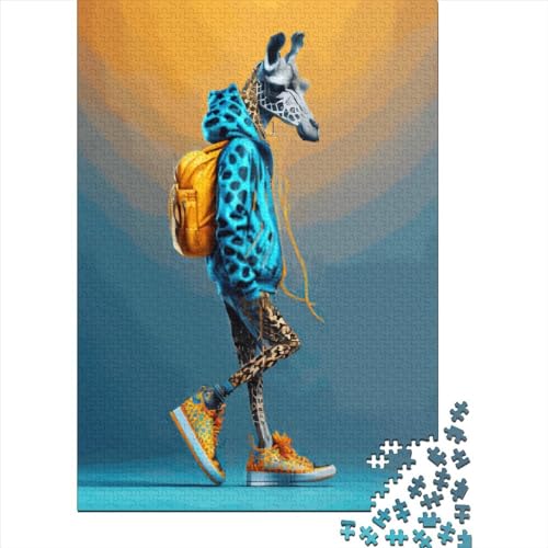 300-teiliges Puzzle „Giraffentänzerin“ für Erwachsene und Teenager, Puzzle für Erwachsene, Lernspielzeug, 300 Teile (40 x 28 cm) von LMYmoney