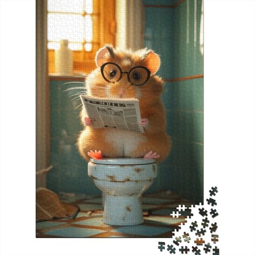 300-teiliges Puzzle „Sweety_Hamster“ für Erwachsene und Teenager, Puzzle für Erwachsene, Lernspielzeug, 300 Teile (40 x 28 cm) von LMYmoney