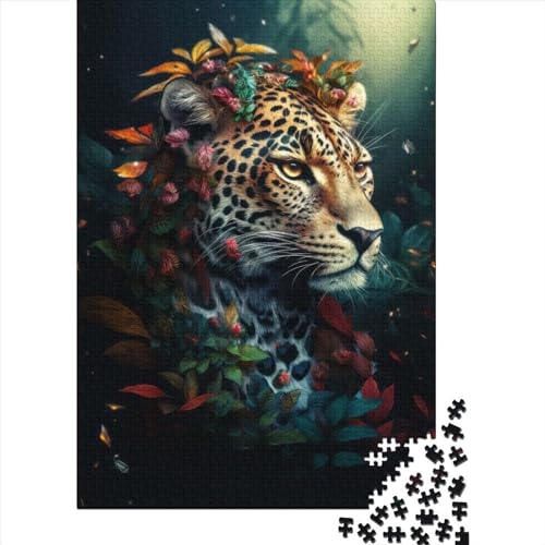 300-teiliges Puzzle für Kinder, Fantasy Magic Leopard, Puzzles für Kinder, Kartonpuzzle, Lernpuzzle, Familienspiel, 300 Teile (40 x 28 cm) von LMYmoney