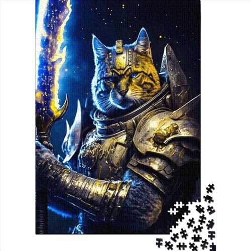 300-teiliges Puzzle für Kinder, Galaxy Defender-Katze, Puzzle für Kinder, Puzzle aus Pappe, pädagogisches Spielzeug zum Stressabbau, Puzzle 300 Teile (40 x 28 cm) von LMYmoney