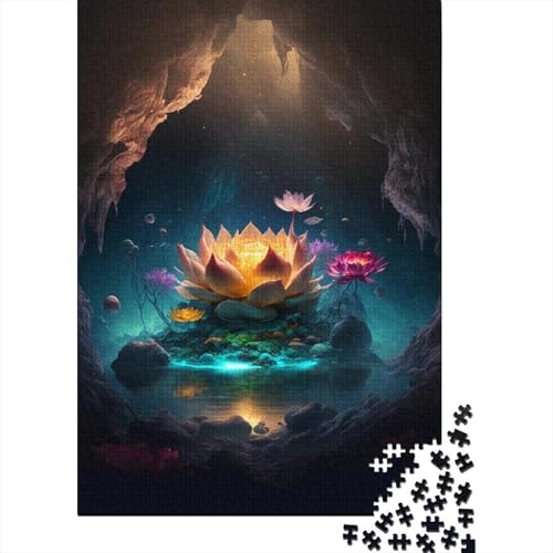 300-teiliges Puzzle mit Galaxie-Kunst-Lotus für Kinder, Puzzle, Lernspielzeug, 300 Stück (40 x 28 cm) von LMYmoney