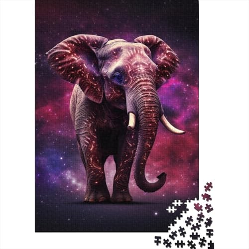 300-teiliges Puzzle mit Sterntier-Elefant für Erwachsene, schwierige Puzzles aus Holz für Teenager, Geschenke, Heimdekoration, Puzzle-Spielzeug, 300 Stück (40 x 28 cm) von LMYmoney