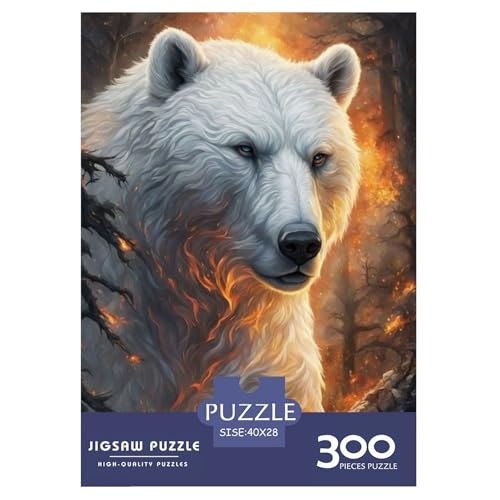 300-teiliges Puzzle mit Tierkunst, Eisbär, für Erwachsene und Teenager, Lernspielzeug aus Holz, 300 Teile (40 x 28 cm) von LMYmoney