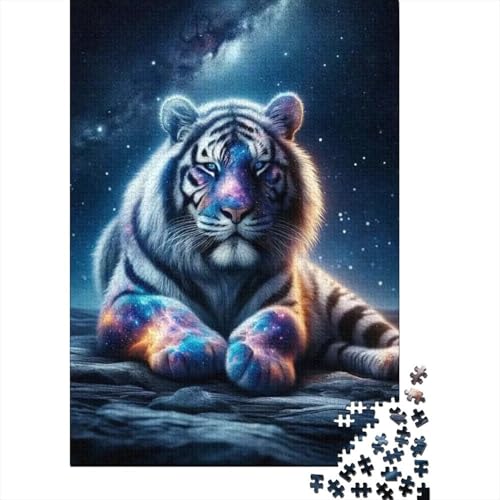 300-teiliges Puzzle mit Tierkunst, Tiger-Puzzle für Kartonpuzzle, Lernspielzeug, 300 Teile (40 x 28 cm) von LMYmoney