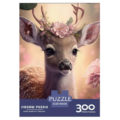 300-teiliges Puzzle mit Tierkunst-Elch, Puzzle für Erwachsene, ab 14 Jahren, 300 Teile (40 x 28 cm) von LMYmoney