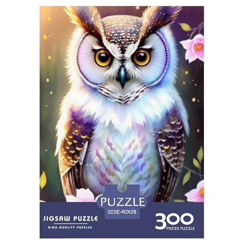 300-teiliges Puzzle mit Tierkunst-Eule für Erwachsene, Puzzle, Lernspiel, Herausforderungsspielzeug, 300 Stück (40 x 28 cm) von LMYmoney