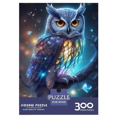 300-teiliges Puzzle mit Tierkunst-Eule für Erwachsene, schwieriges Puzzle für Erwachsene, Spaß für die ganze Familie, Puzzle 300 Teile (40 x 28 cm) von LMYmoney