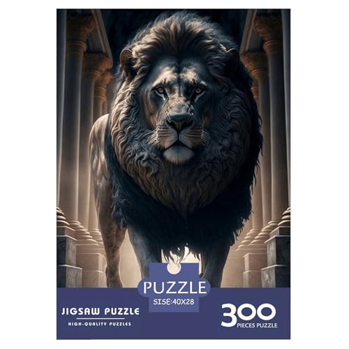 300-teiliges Puzzle mit Tierkunst-Löwenmotiv, für Erwachsene, Puzzles, Lernspielzeug, 300 Stück (40 x 28 cm) von LMYmoney