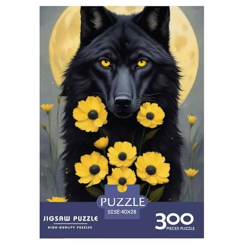 300-teiliges Puzzle mit Tierkunst-Wolf, für Erwachsene, Puzzle, Lernspiel, Herausforderungsspielzeug, 300 Stück (40 x 28 cm) von LMYmoney