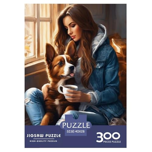 300-teiliges Puzzle mit Tierkunst und Hunden, für Erwachsene, Puzzle, Lernspiel, Herausforderungsspielzeug, 300 Stück (40 x 28 cm) von LMYmoney