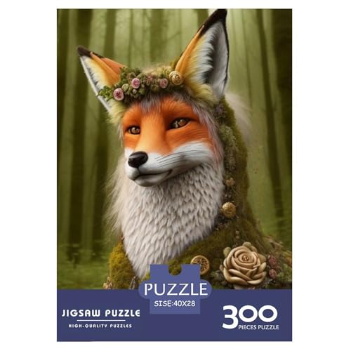 300-teiliges Puzzle mit Tiermotiv, Fuchs, für Erwachsene und Teenager, 300 Teile (40 x 28 cm) von LMYmoney