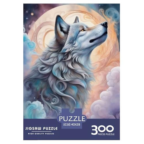 300-teiliges Puzzle mit Tiermotiv, Wolf, Puzzle für Erwachsene, ab 14 Jahren, 300 Teile (40 x 28 cm) von LMYmoney