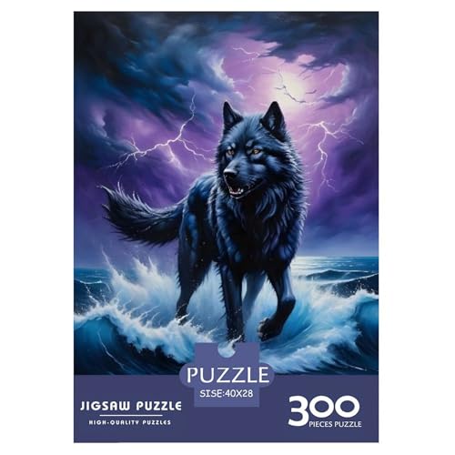 300-teiliges Puzzle mit Tiermotiv, Wolf, für Erwachsene und Teenager, 300 Teile (40 x 28 cm) von LMYmoney