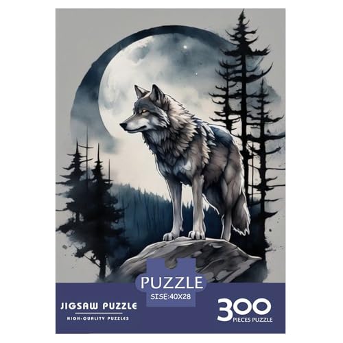 300-teiliges Puzzle mit Tiermotiv, Wolf, für Erwachsene und Teenager, Lernspiele für zu Hause, DIY-Spielzeug, 300 Stück (40 x 28 cm) von LMYmoney