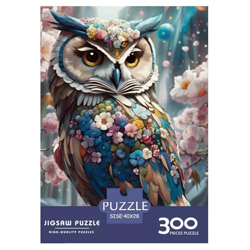 300-teiliges Puzzle mit Tiermotiven und Eulenmotiv für Erwachsene, Puzzle für Erwachsene und Jugendliche ab 12 Jahren, 300 Teile (40 x 28 cm) < von LMYmoney