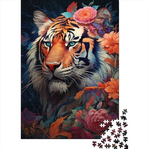 300-teiliges Puzzle mit schönem Tigermotiv, für Kinder, Holzpuzzle für Kinder, Teenager, Mann, Frau, Geschenk, 300 Stück (40 x 28 cm) von LMYmoney