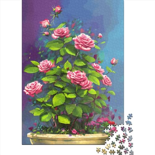 300-teiliges Rosenblumen-Puzzle für Kinder, Puzzles für Kinder und Teenager, Denksport-Puzzles für Kinder, 300 Stück (40 x 28 cm) von LMYmoney