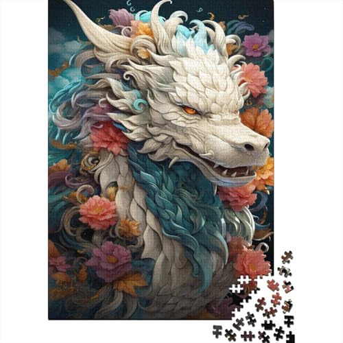 300-teiliges Tier-Puzzle, bunt, Drache, für Kinder, schwieriges Holzpuzzle für Kinder, Geschenke für Heiligabend, 300 Stück (40 x 28 cm) von LMYmoney