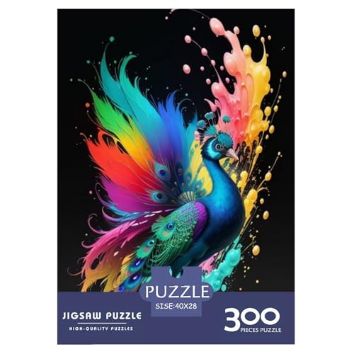 300-teiliges Tierkunst-Vogel-Puzzle für Erwachsene, Holzpuzzles, Puzzles für Erwachsene, Lernspiel, Herausforderungsspielzeug, 300 Stück (40 x 28 cm) von LMYmoney