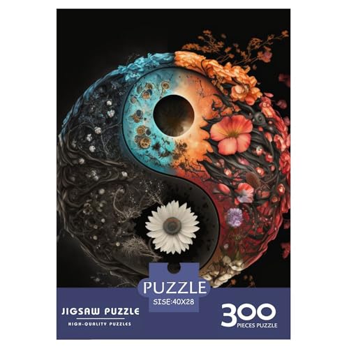 300-teiliges Yin-Yang-Art-Puzzle für Erwachsene und Teenager, 300 Teile (40 x 28 cm) von LMYmoney