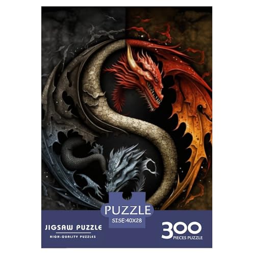 300-teiliges Yin-Yang-Art-Puzzle für Erwachsene und Teenager, Holzpuzzle, Geschenke am Heiligabend, 300 Teile (40 x 28 cm) von LMYmoney