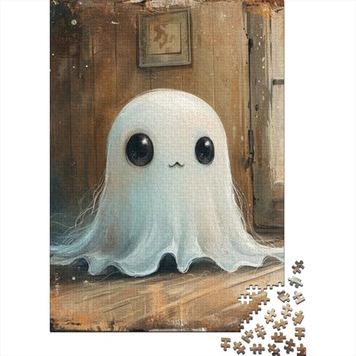 500-teiliges Halloween-Puzzle mit Geistern und Monstern für Erwachsene Teenager, Puzzle für Erwachsene, Lernspiel für Erwachsene, 500 Teile (52 x 38 cm) von LMYmoney