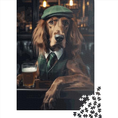 500-teiliges Irish Setter-Puzzle für Erwachsene Teenager, Puzzle für Erwachsene, Lernspiel für Erwachsene, 500 Teile (52 x 38 cm) von LMYmoney